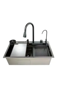 Мойка Workstation MIXXUS MH7546-SET-08 DECOR GRAPHITE со встроенным смесителем