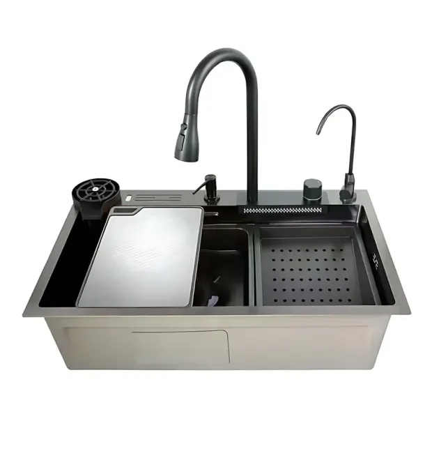 Мойка Workstation MIXXUS MH7546-SET-08 DECOR GRAPHITE со встроенным смесителем фото - 1