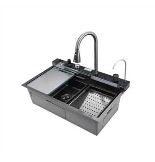 Мойка Workstation MIXXUS MH7546-SET-06 DECOR GRAPHITE со встроенным смесителем фото - 1