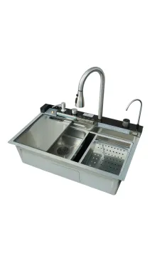 Мойка Workstation MIXXUS MH7546-SET-06 DECOR SS COLOR со встроенным смесителем