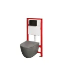 Комплект: MIXXUS PREMIUM ELLIPSE-SET-2101 GRAY Унітаз система змиву TORNADO 3.0+ Інсталяція KOER KT-0404 + панель KT-0604-07 GUN GRAY (MP6668) фото - 13