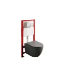 Комплект: MIXXUS PREMIUM ELLIPSE-SET-2101 GRAY Унітаз система змиву TORNADO 3.0+ Інсталяція KOER KT-0404 + панель KT-0604-07 GUN GRAY (MP6668) фото - 16