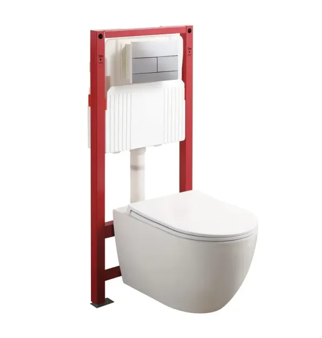 Комплект: MIXXUS PREMIUM ELLIPSE-SET-2102 Унітаз система змиву TORNADO 3.0+ Інсталяція KOER KT-0404 + панель KT-0604-01 CHROME (MP6690) фото - 1