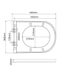 Комплект: MIXXUS PREMIUM ELLIPSE-SET-2102 Унітаз система змиву TORNADO 3.0+ Інсталяція KOER KT-0404 + панель KT-0604-01 CHROME (MP6690) фото - 9