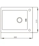 Кухонная мойка MIXXUS MX6051-200×1.2-HM-GLASS из нержавеющей стали, черный глянец — фото 5