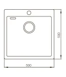Кухонна мийка MIXXUS MX5050-200×1.0-SATIN з нержавіючої сталі — фото 6