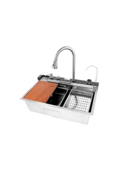 Мойка Workstation MIXXUS MH7546-SET-06.SUS304 DECOR со встроенным смесителем