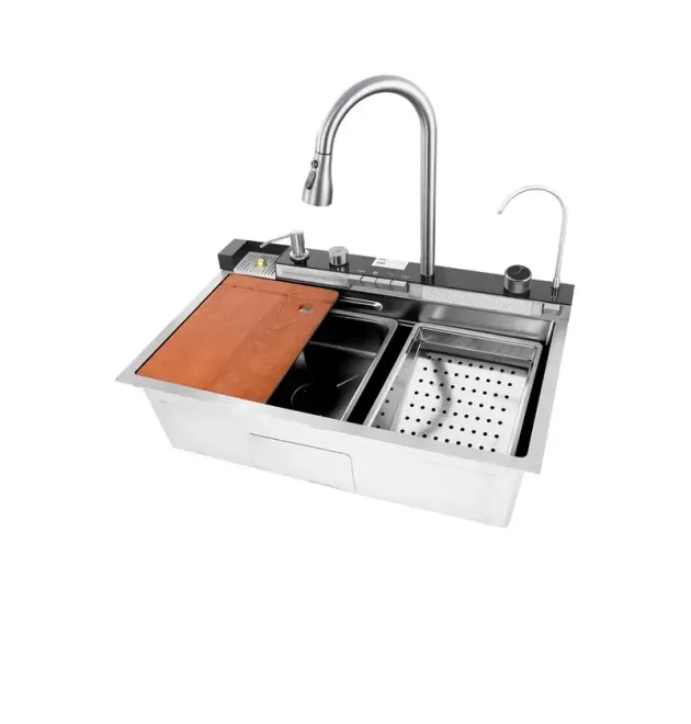 Мойка Workstation MIXXUS MH7546-SET-06.SUS304 DECOR со встроенным смесителем фото - 1