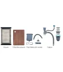 Мийка для кухні з нержавіючої сталі MIXXUS PREMIUM MH7545-SET-05 MICRO DECOR NANO-BLACK (3.0/0.8) комплект, колі� — фото 3