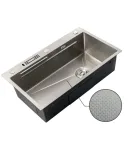 Мийка для кухні з нержавіючої сталі MIXXUS PREMIUM MH7545-SET-05 MICRO DECOR NANO-SILVER (3.0/0.8) комплект, колі� — фото 5