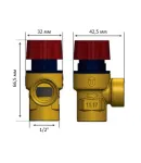 Предохранительный клапан ROHO R2000-015, 1/2″ ВВ, 1,5 бар — фото 2