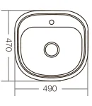Мийка кухонна Zerix Z4947-08-180E (Satin) (ZM0559) фото - 3
