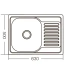 Мийка кухонна ZERIX Z6350-06-160D (decor) (ZM0562) фото - 2