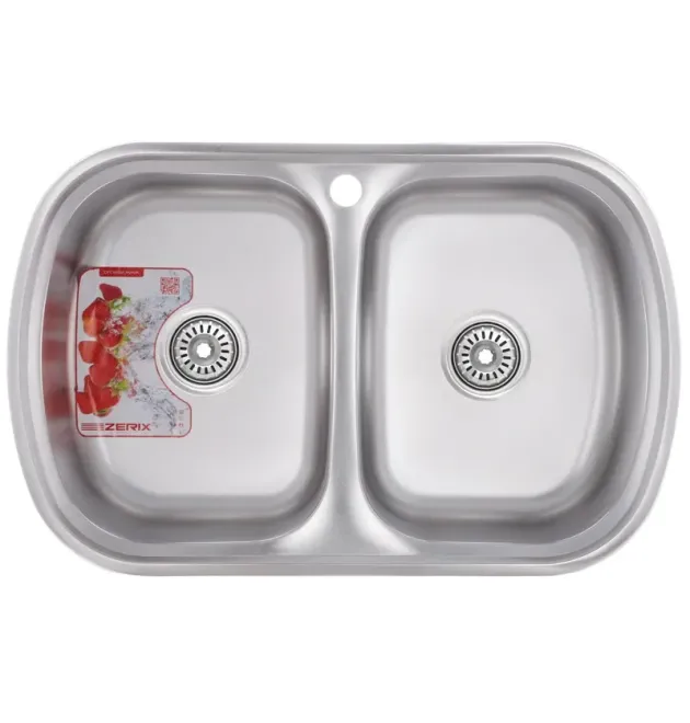 Мийка кухонна Zerix Z7749-08-180E (Satin) (ZM0565) фото - 1