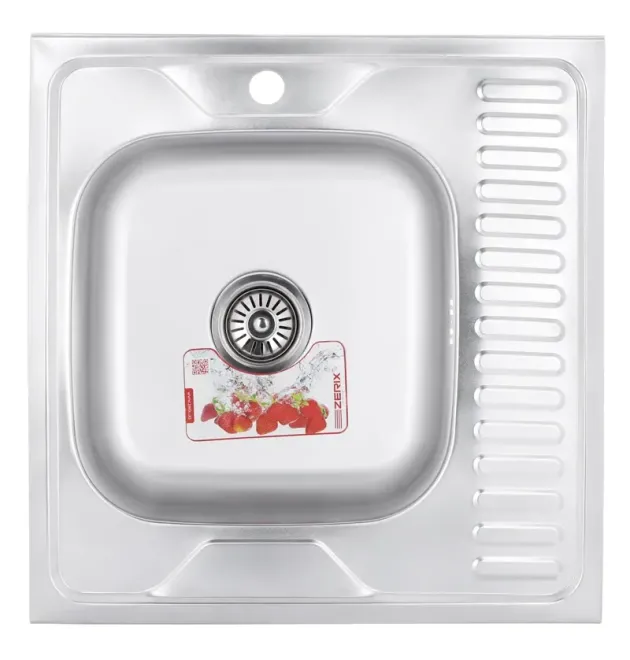 Мийка кухонна Zerix Z6060L-06-160E (Satin) (ZM0568) фото - 1