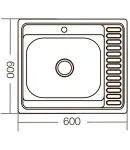 Мийка кухонна Zerix Z6060L-06-160E (Satin) (ZM0568) фото - 3