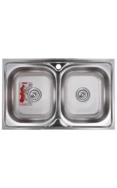 Мийка кухонна ZERIX Z8050D-08-180E DOUBLE (satin) (ZM0569)