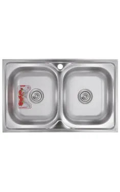 Мийка кухонна Zerix Z8050D-08-180MD Double (micro decor) (ZM0613)