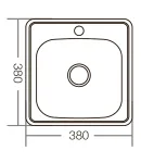 Мийка Zerix Z3838-06-160MD (micro decor) (ZM5574) фото - 2