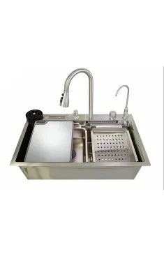 Мойка Workstation ZERIX ZH7546-SET-06 MICRO DECOR SS COLOR со встроенным смесителем