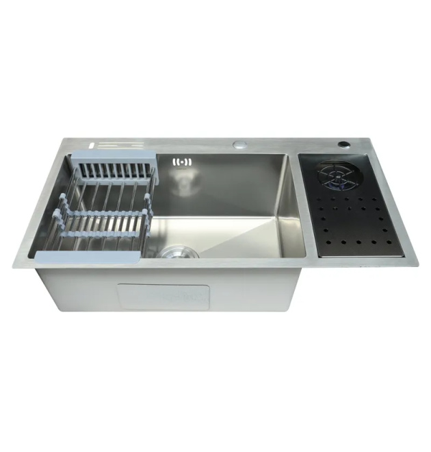 Мийка для кухні з нерж. сталі ZERIX ZH8245-SET-08 MICRO DECOR SS COLOR (колір нержавійка) (ZM5593) фото - 1