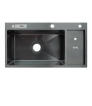 Мийка для кухні з нерж. сталі ZERIX ZH8245-SET-08 MICRO DECOR GRAPHITE (колір графіт) (ZM5594) фото - 2