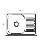 Мийка для кухні ZERIX Z5848-08-180D (decor) (ZM5595) фото - 2