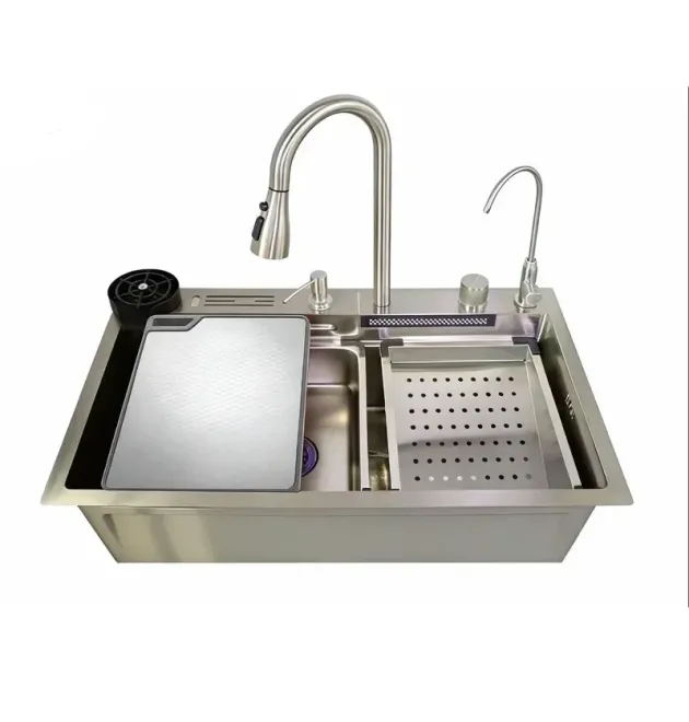 Мойка Workstation ZERIX ZH7546-SET-06 DECOR SS COLOR со встроенным смесителем фото - 1
