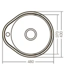 Мийка кухонна Zerix Z4843-06-160E (Satin) (ZS0566) фото - 2