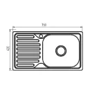 Мийка кухонна Zerix Z7642-08-180MD (micro decor) (ZS0573) фото - 2