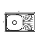 Мийка кухонна Zerix Z7848-08-180MD (micro decor) (ZS0574) фото - 4