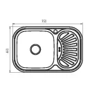 Мийка кухонна Zerix Z7549-08-180MD (micro decor) (ZS0575) фото - 2