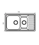 Мийка кухонна Zerix Z7850A-08-180MD Armonia (micro decor) (ZS0577) фото - 3
