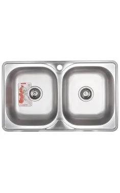 Мийка кухонна Zerix Z7848D-08-180E Double (Satin) (ZS0578)