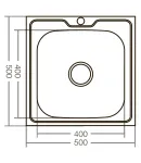 Мийка кухонна Zerix Z5050-08-180E (Satin) (ZS0582) фото - 4