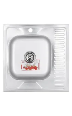 Мийка кухонна Zerix Z6060L-08-180E (Satin) (ZS0586)