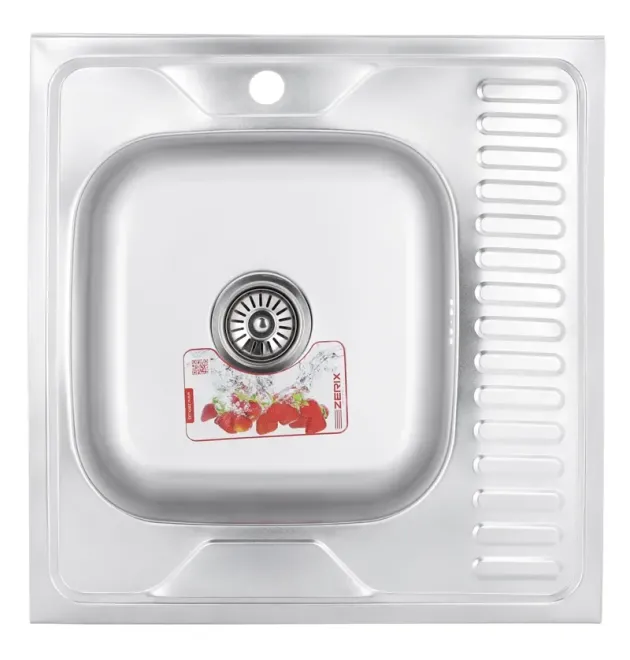 Мийка кухонна Zerix Z6060L-08-180E (Satin) (ZS0586) фото - 1