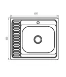Мийка кухонна ZERIX Z6060R-08-180MD (MICRO DECOR) (ZS0591) фото - 2