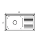 Мийка кухонна Zerix Z8050L-06-160P (POLISH) (ZS0593) фото - 2