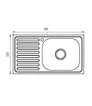 Мийка кухонна Zerix Z8050R-08-180MD (micro decor) (ZS0601) фото - 3