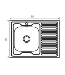 Мийка кухонна Zerix Z8060L-06-160MD (micro decor) (ZS0603) фото - 2