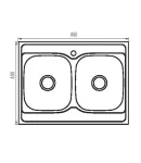 Мийка кухонна Zerix Z8060B-08-180MD Double (micro decor) (ZS0611) фото - 2