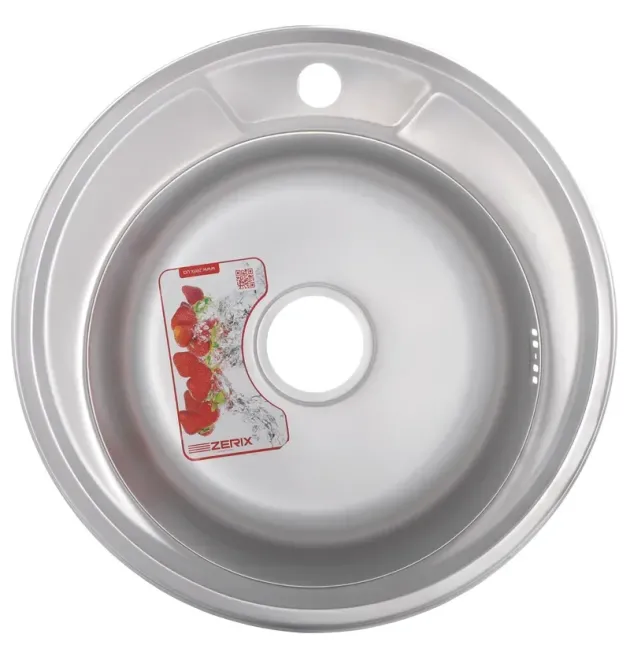 Мийка кухонна Zerix Z490-08-180D (decor) (ZX1585) фото - 1