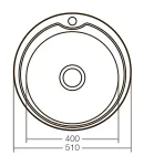 Мийка кухонна ZERIX Z510-08-180E (satin) (ZX1586) фото - 4