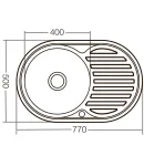 Мийка кухонна Zerix Z7750-06-180D (decor) (ZX1595) фото - 2