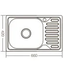 Мийка кухонна ZERIX Z6642-08-180D (decor) (ZX1601) фото - 2