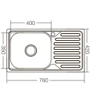 Мийка кухонна Zerix Z7642-08-180E (Satin) (ZX1602) фото - 3