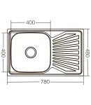 Мийка кухонна ZERIX Z7848-08-180E (satin) (ZX1604) фото - 2