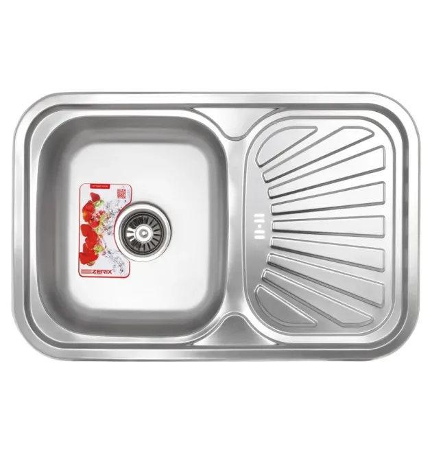 Мийка кухонна Zerix Z7549-08-180E (Satin) (ZX1606) фото - 1
