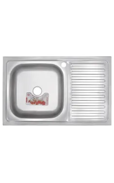 Кухонна мийка накладна Zerix Z8050L-06-160E (Satin) (ZX1612)